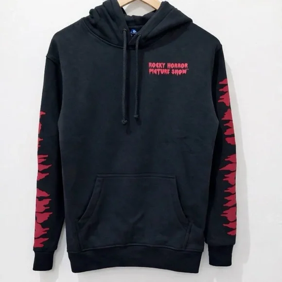 Rocky Horror Picture Show XL Black Sweatshirt Hoodie H&M Divided Cotton Blend - Picture 3 of 9